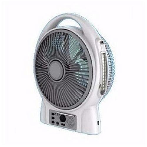 Lontor 8 Inch Rechargeable Fan With Radio