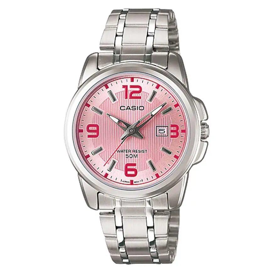 CASIO LTP-1314D-5AVDF WOMEN’S ENTICER PINK DIAL BRACELET WATCH