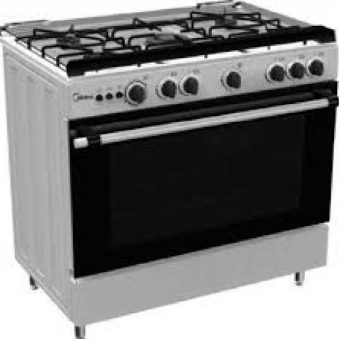 Midea Gas Cooker 36LMG5G028-I with 5 Gas Burners 90 x 60|Inox