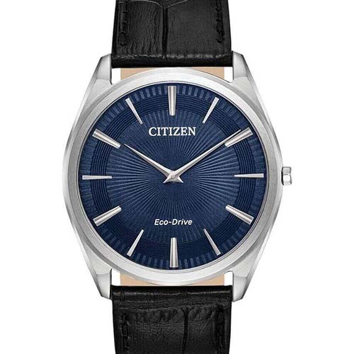 CITIZEN AR3070-04L MEN’S ECO-DRIVE STILETTO BLUE DIAL STRAP SMALL WATCH - Large