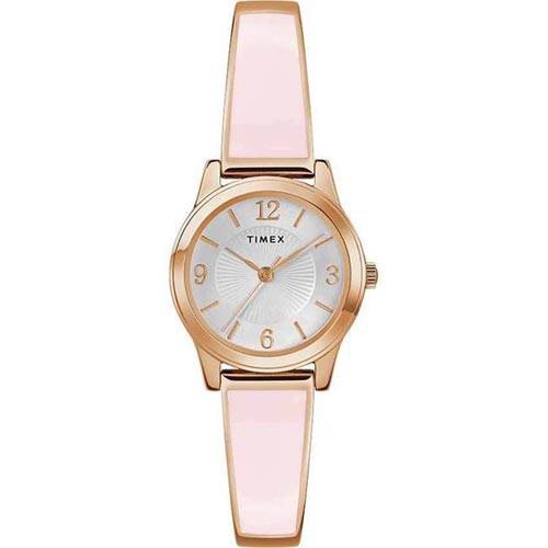 TIMEX T2R984 WOMEN'S ROSE-GOLD FASHION STRETCH BANGLE 25MM EXPANSION SMALL WATCH
