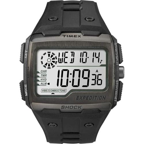 TIMEX TW4B02500 MEN'S EXPEDITION DIGITAL SHOCK BLACK CHRONOGRAPH RESIN WATCH