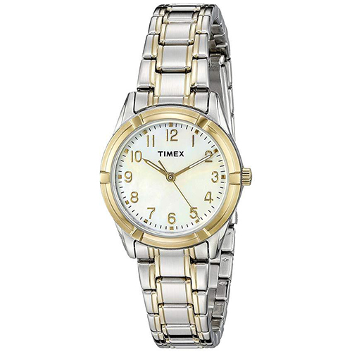 Timex T2P761 Women’s MOP Dial Two-Tone Bracelet Small Size Watch