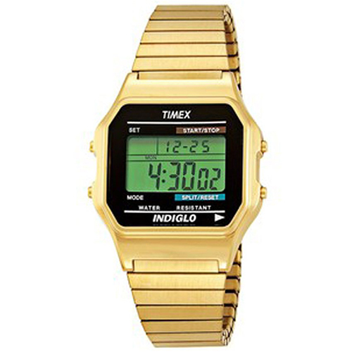 Timex T78677 Men’s Classic Digital Gold-Tone Expansion Watch