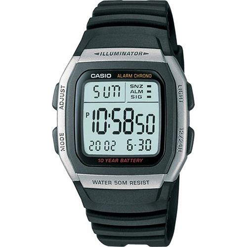 Casio W96H-1BV Men’s Classic Digital Dual Time Small Size Watch