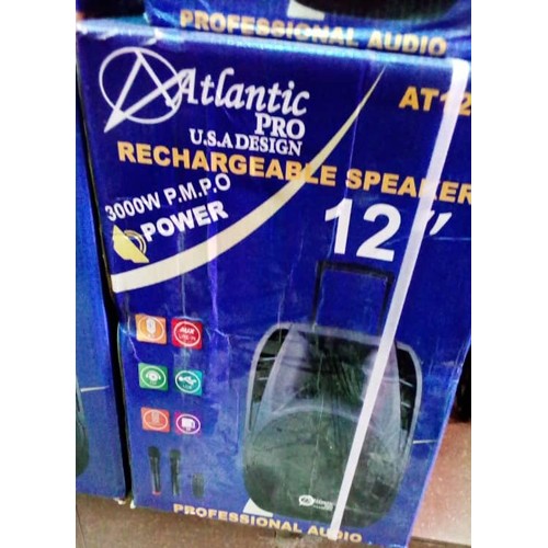 ATLANTIC PRO RECHARGEABLE SPEAKER 12 Inches AT1205 3000W