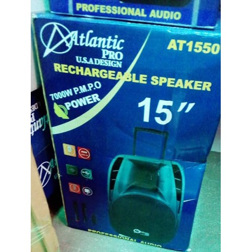 ATLANTIC PRO RECHARGEABLE SPEAKER 15 Inches AT1550 7000W