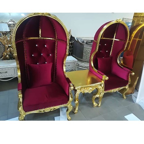 QUALITY DESIGNED 2 GOLD WINE CHAIRS & SIDE STOOLS – AVAILABLE (SOFU)