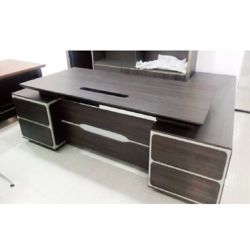QUALITY DSEIGNED 2.4 METER BROWN OFFICE TABLE - AVAILABLE (ARIN)