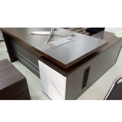 QUALITY DESIGNED 1.6 METER BROWN & WHITE OFFICE TABLE - AVAILABLE (ARIN)