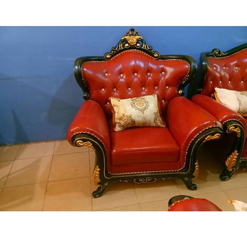 QUALITY DESIGNED 7 SEATERS SOFA CHAIRS RED COLOR (DEEM)