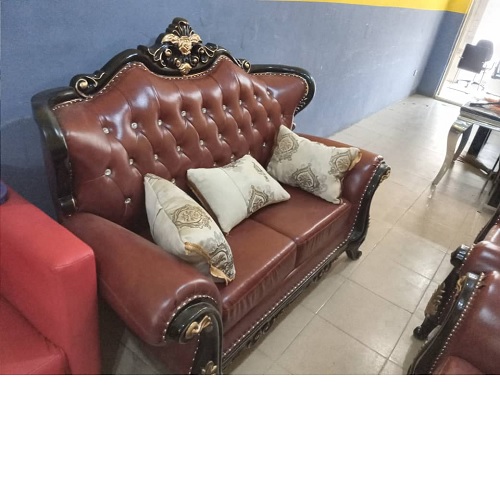 QUALITY DESIGNED 7 SEATERS SOFA CHAIRS COFFEE BROWN COLOR (DEEM)