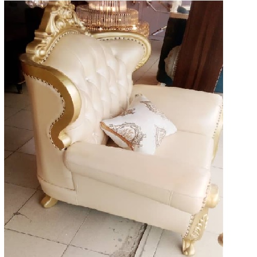 QUALITY DESIGNED 7 SEATERS SOFA CHAIRS MILK COLOR (DEEM)