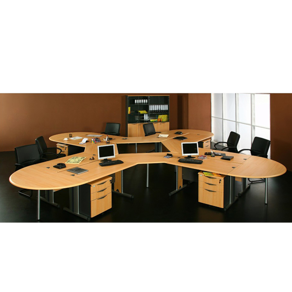 8-Man Workstation with Pedestals MDR