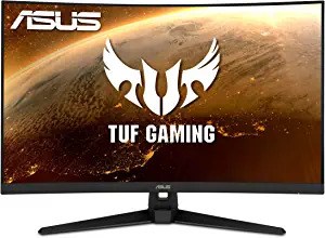 ASUS TUF Gaming 32″ 1080P Curved Monitor - VG328H1B, (1920 x 1080) 165Hz, (Supports 144Hz), Tilt Adj, Speaker, VESA Mountable , HDMI & VGA
