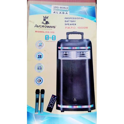 AVCROWNS PROFESSIONAL BATTERY CH-126 SPEAKER 10000W