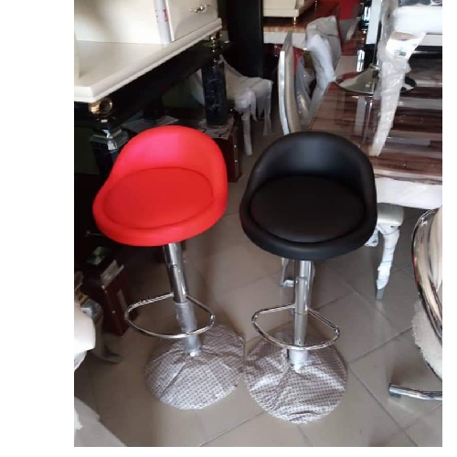 QUALITY DESIGNED BLACK & RED BAR STOOL - AVAILABLE (MOBIN)