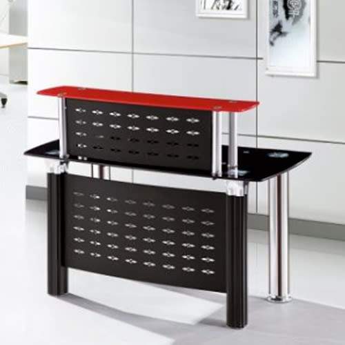 BLACK & RED TOP OFFICE TABLE (1530)