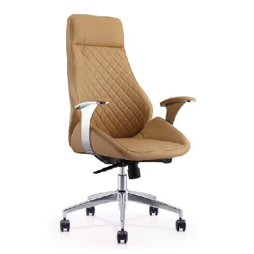 QUALITY DESIGNED BROWN EXECUTIVE OFFICE CHAIR - AVAILABLE (NOFU)