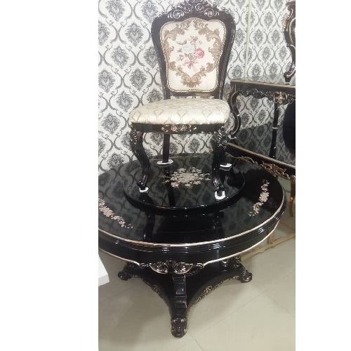 QUALITY DESIGNED BLACKL ROUND CENTER TABLE & DINING - AVAILABLE (MOBIN)