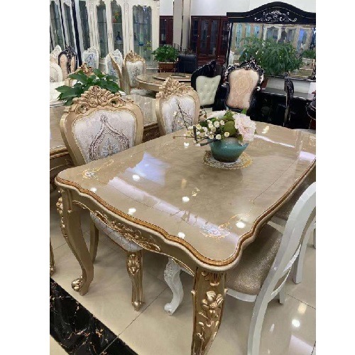 QUALITY DESIGNED BROWN & GOLD DINING SET - AVAILABLE (JAFU)