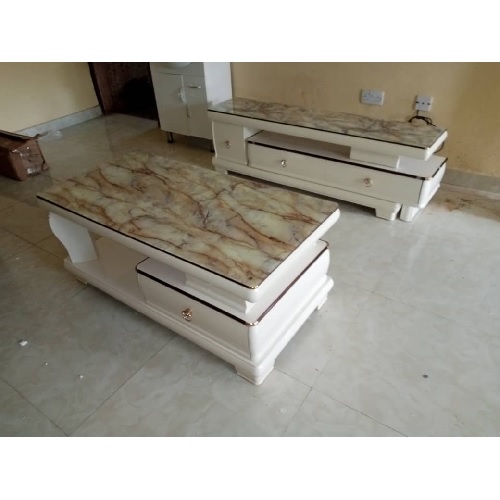 QUALITY DESIGNED MARBLE TOP CENTER TABLE TV STAND -AVAILABLE (ZIDFU)