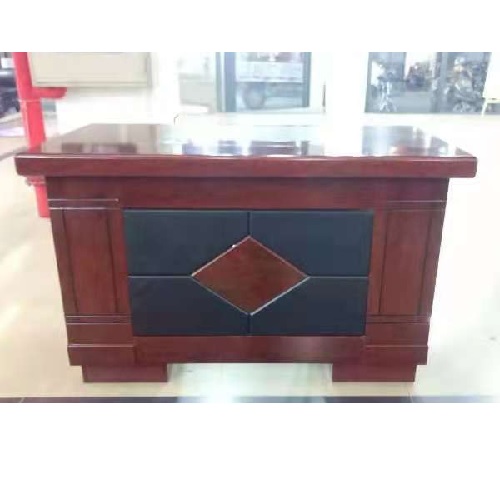 QUALITY BROWN OFFICE TABLE WITH BLACK DESIGN - AVAILABLE (JAFU)