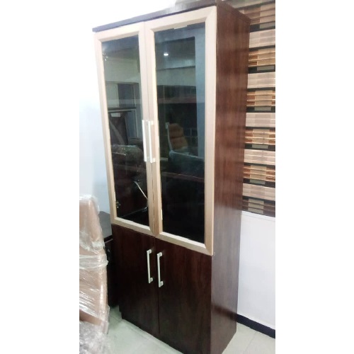 QUALITY DESIGNED BROWN & CREAM OFFICE CABINET - AVAILABLE (ARIN)