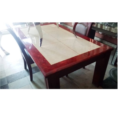 QUALITY WOODEN DINING TABLE WITH 6 CHAIRS - For Home Use