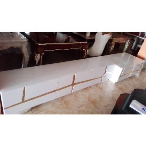 QUALITY DESIGNED WHITE TV STAND & CENTER TABLE -AVAILABLE (PIANET)