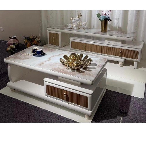 QUALITY TV STAND & DESIGED CENTER TABLE (OPIN)