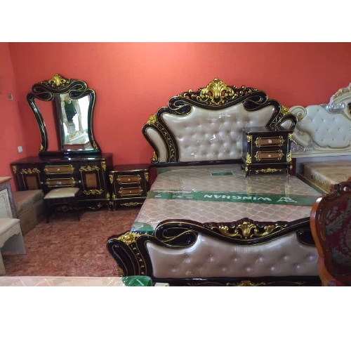 QUALITY DESIGNED ROYAL BEDFRAME & DRESSING TABLE WITH MIRROR - AVAILABLE (JAFU)