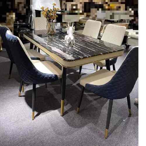 QUALITY DESIGNED CREAM & BLACK DINING SET - AVAILABLE (SOFU)