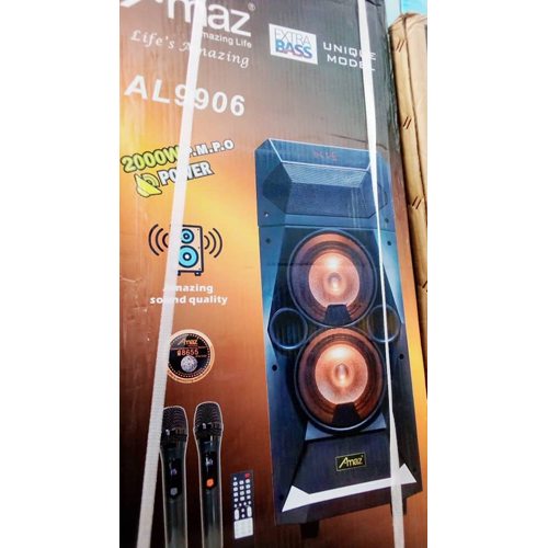 AMAZ QUALITY SOUND WITH REMOTE & MIC SPEAKER AL-9906 2000W