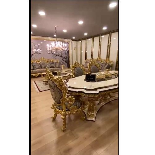 COMPLETE GOLDEN QUALITY SET OF SOFAS WITH DINING SET (SOFU)