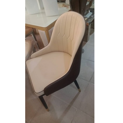 BLACK & BROWN ARMLESS DINING CHAIR (1530)