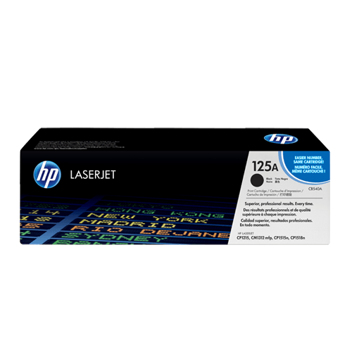 HP 125A Black Original LaserJet Toner Cartridge(CB540A)