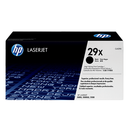 HP 29X High Yield Black Original LaserJet Toner Cartridge(C4129X)