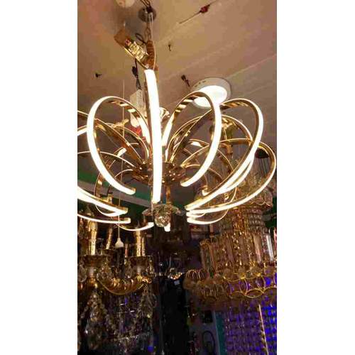 GOLDEN CHANDELIER 8 BY 8 BULBS QUALITY LIGHT- FOR INDOOR USE (LIPLA)