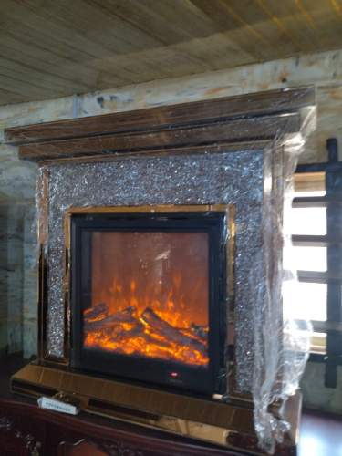 GREY & GOLDEN FRAME FIRE PLACE (1530)