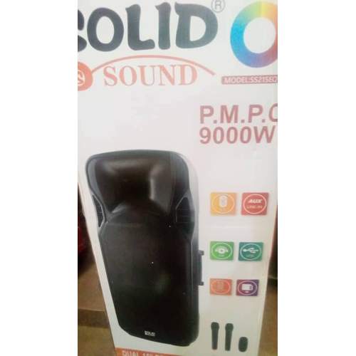 SOLID SOUND 15" RECHARGEABLE SPEAKER WITH BT, MIC & REMOTE SS1520EQ 9000W