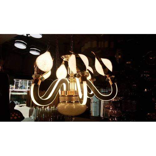 WATER DROPPING GOLD CRYSTAL CHANDELIER QUALITY DESIGNED LIGHT - FOR INDOOR USE (LIWO)