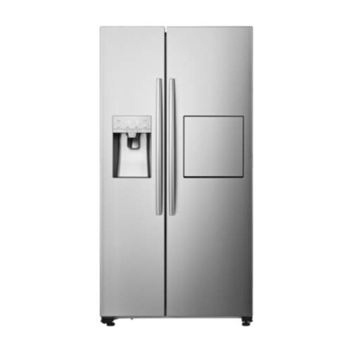 Hisense Refrigerator | 535 Litres, No Frost, Low Noise, Environmental-Friendly Technology, Water Dispenser, R600 Gas, Silver Colour - REF 70WS