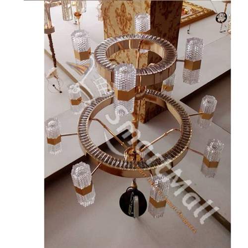 BY 8 + 4 GLASS CUP CHANDELIER QUALITY DESIGNED LIGHT - FOR INDOOR USE (OBIC)