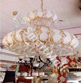 SILVER CRYSTAL CHANDELIER  QUALITY DESIGNED LIGHT - FOR INDOOR USE (ZENLI)