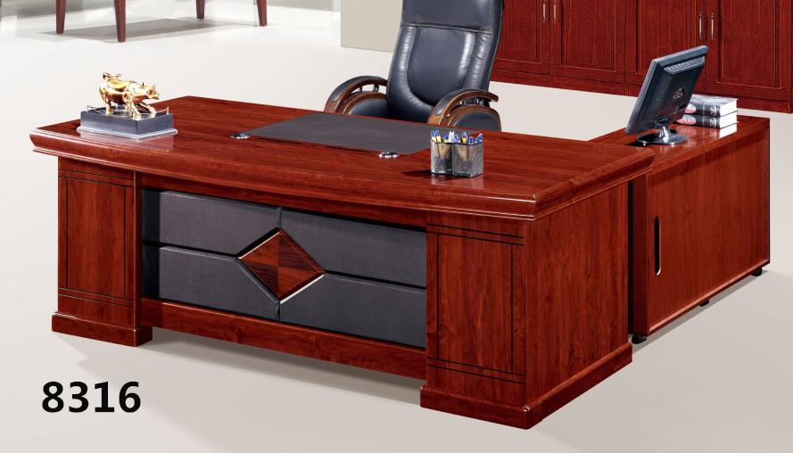 BROWN EXECUTIVE OFFICE TABLE WITH EXTENSION 1.6 METERS (AMEFU)