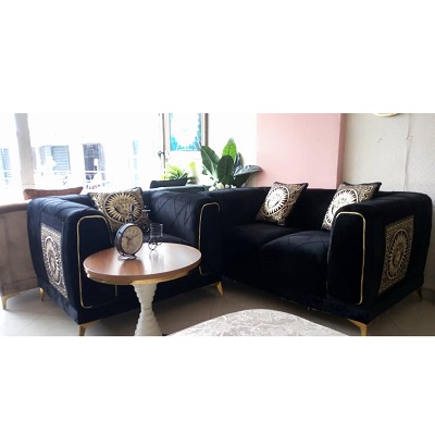 7 SEATERS NAVY BLUE SOFA (FORIN)