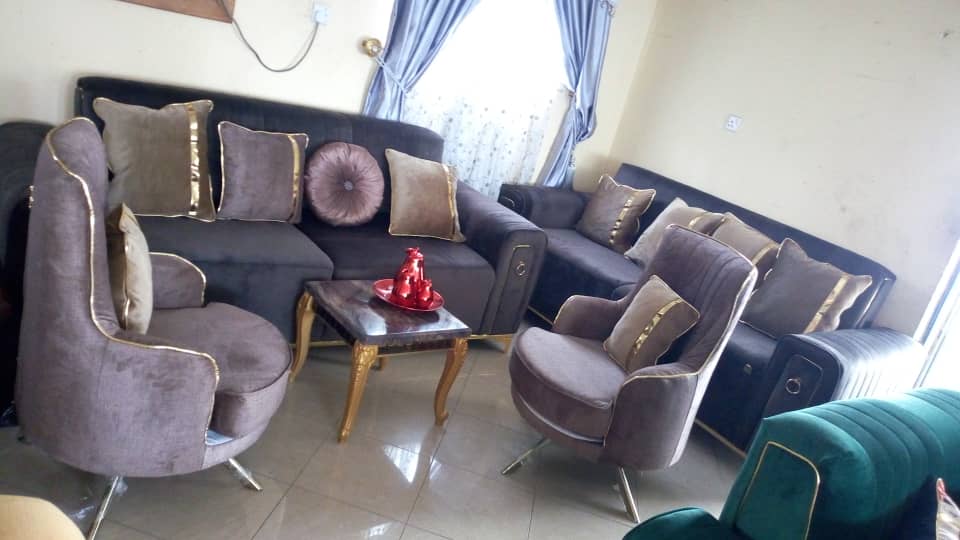 ROYAL LIGHT BROWN 7 SEATERS SOFA (FORIN)
