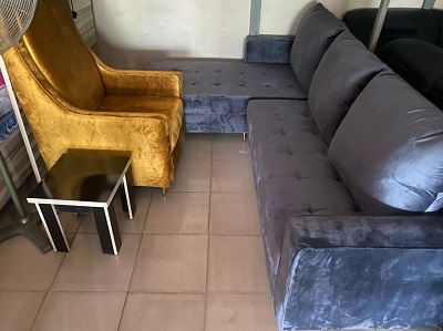 BLUE & ORANGE 7 SEATERS SOFA (MIFU)