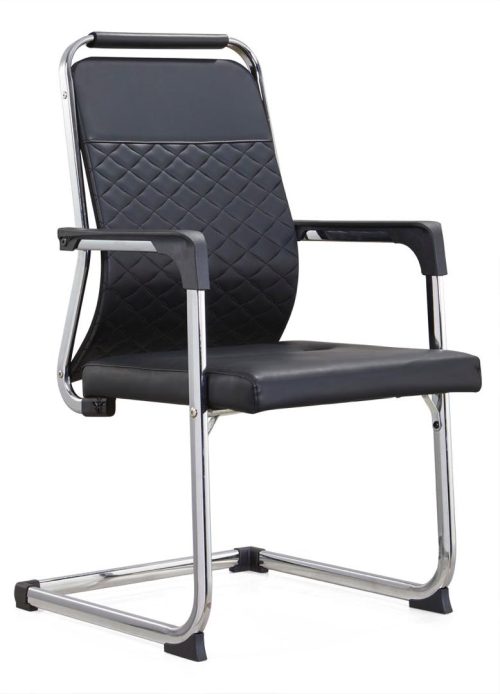 BLACK VISITORS'S CHAIR WITH HIGH BACK (FMAN)